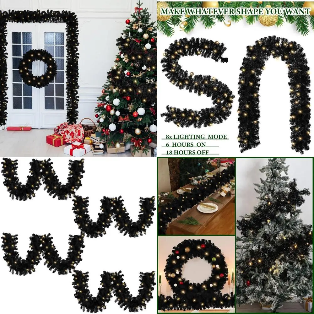 Battery Operated LED Warm Pine Artificial Christmas Garland, 9ft Pre-lit for Indoor Fireplace Mantle Tree Stair Decor
Battery Operated LED Warm Pine Artificial Christmas Garland, 9ft Pre-lit for Indoor Fireplace Mantle Tree Stair Decor