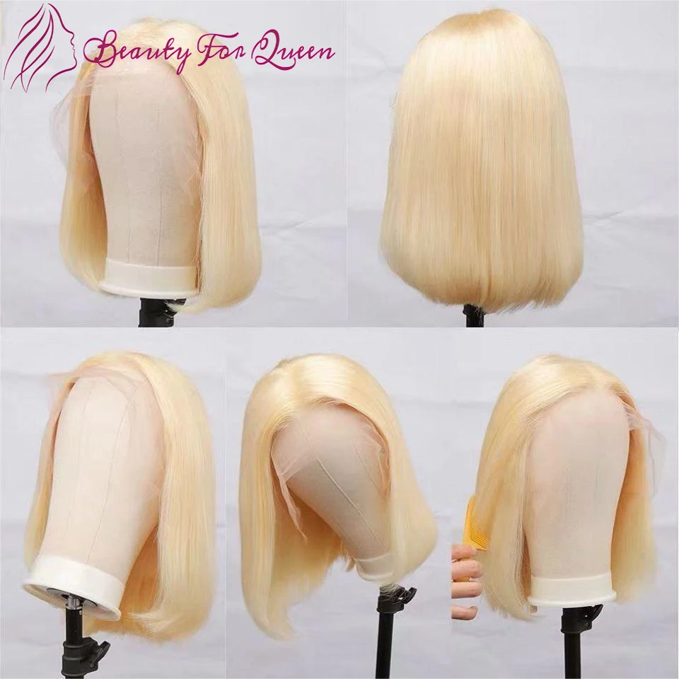 613 Straight Short Bob Transparent Lace Frontal Wigs 200 Density 13x4 Brazilian Colored Human Hair Wig For Women Pre Plucked
613 Straight Short Bob Transparent Lace Frontal Wigs 200 Density 13x4 Brazilian Colored Human Hair Wig For Women Pre Plucked