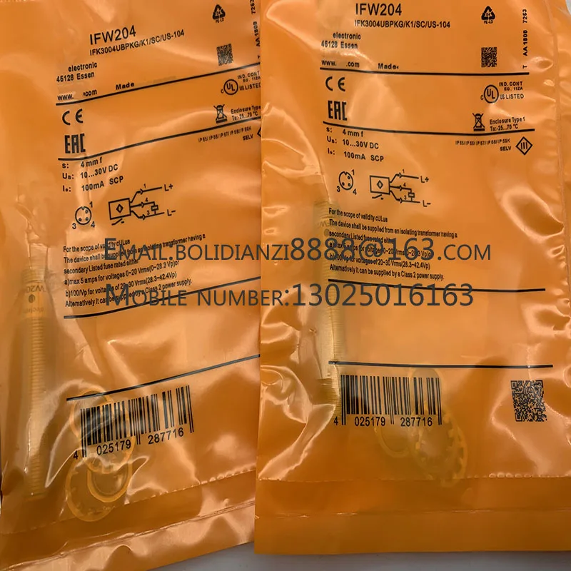 Brand new original sensor IFW204 IFK3004UBPKG/K1/SC/US-104 One year warranty
Brand new original sensor IFW204 IFK3004UBPKG/K1/SC/US-104 One year warranty