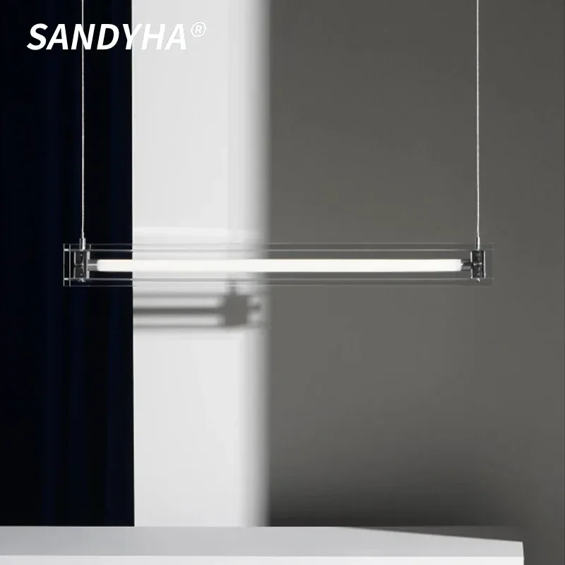 SANDYHA Modern Minimalist Glass LED Pendant Light Long Art Hanging Chandelier for Dining Room Bar Study Hall Lighting Fixtures
SANDYHA Modern Minimalist Glass LED Pendant Light Long Art Hanging Chandelier for Dining Room Bar Study Hall Lighting Fixtures