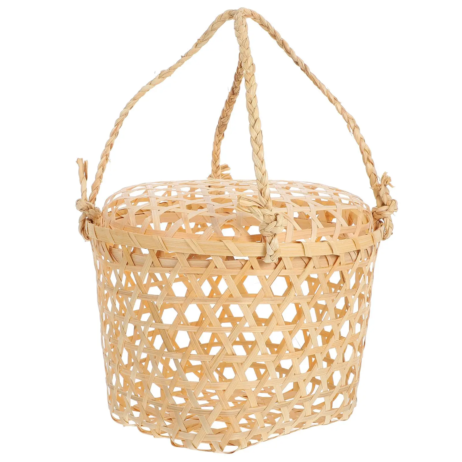 Hand Woven Storage Basket Empty Fruit Holder Picnic Packing Dessert Snack Baskets Gathering Flower Rustic Decorative
Hand Woven Storage Basket Empty Fruit Holder Picnic Packing Dessert Snack Baskets Gathering Flower Rustic Decorative