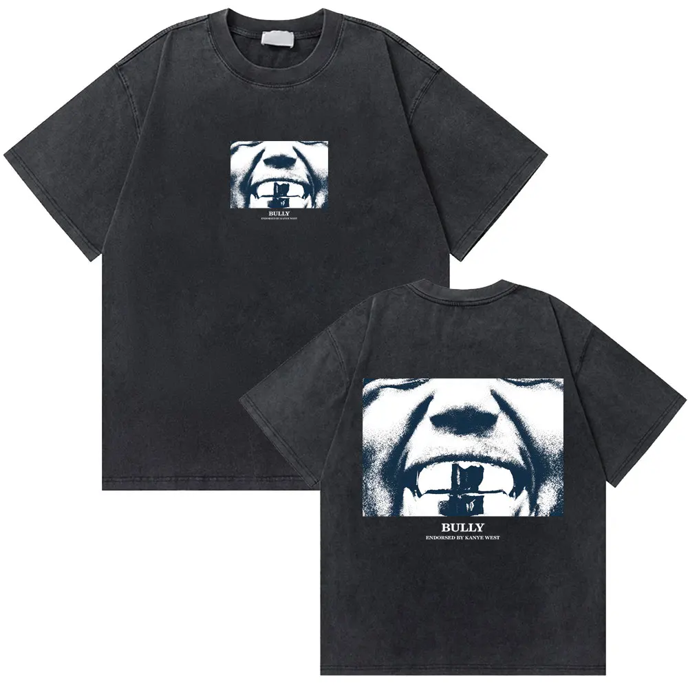 Washed Vintage Rapper Kanye West BULLY Album Cover Graphic T-shirt Men Women Hip Hop Fashion Oversized T Shirts Men's Streetwear
Washed Vintage Rapper Kanye West BULLY Album Cover Graphic T-shirt Men Women Hip Hop Fashion Oversized T Shirts Men's Streetwear