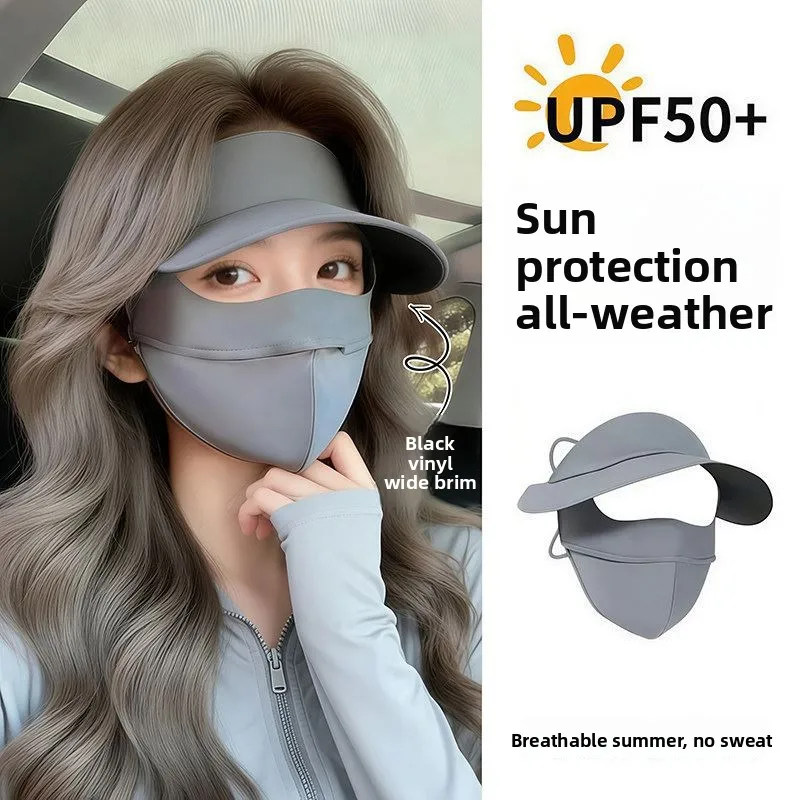 Women's Summer New Face Mask Sunscreen Full Face Hat Ice Silk One-Piece Face Kykka Medical Environment Ear Hanging Style
Women's Summer New Face Mask Sunscreen Full Face Hat Ice Silk One-Piece Face Kykka Medical Environment Ear Hanging Style