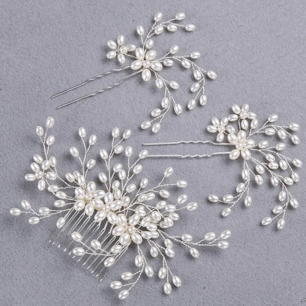 3Pcs Bridal Headdress Pearl Beaded Hair Comb U Shape Pins Wedding Bride Party Hairpin Set Silver Bridal Headdress
3Pcs Bridal Headdress Pearl Beaded Hair Comb U Shape Pins Wedding Bride Party Hairpin Set Silver Bridal Headdress
