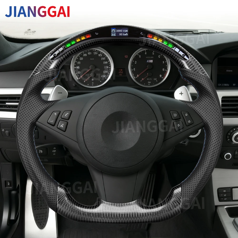 Карбоновый руль для BMW M5 E60 M6 E63 E64 SMG 5 серии 2006-2010, светодиодный дисплей, руль из углеродного волокна, автомобильные аксессуары
Карбоновый руль для BMW M5 E60 M6 E63 E64 SMG 5 серии 2006-2010, светодиодный дисплей, руль из углеродного волокна, автомобильные аксессуары