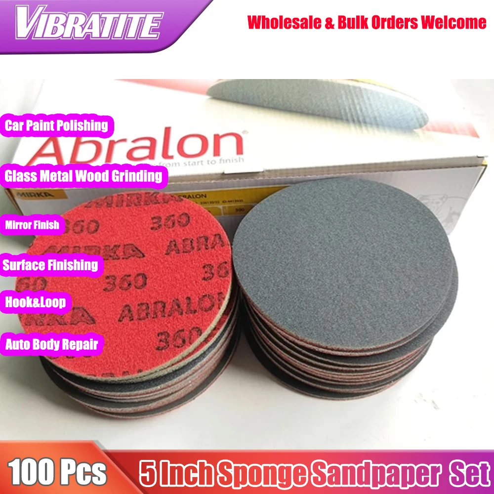 100Pcs 5 Inch 125mm Mirka Abralon Sponge Sanding Discs 180-4000 Grit Hook&Loop Foam Polishing Buffing Sandpaper 5 Boxs Pack
100Pcs 5 Inch 125mm Mirka Abralon Sponge Sanding Discs 180-4000 Grit Hook&Loop Foam Polishing Buffing Sandpaper 5 Boxs Pack