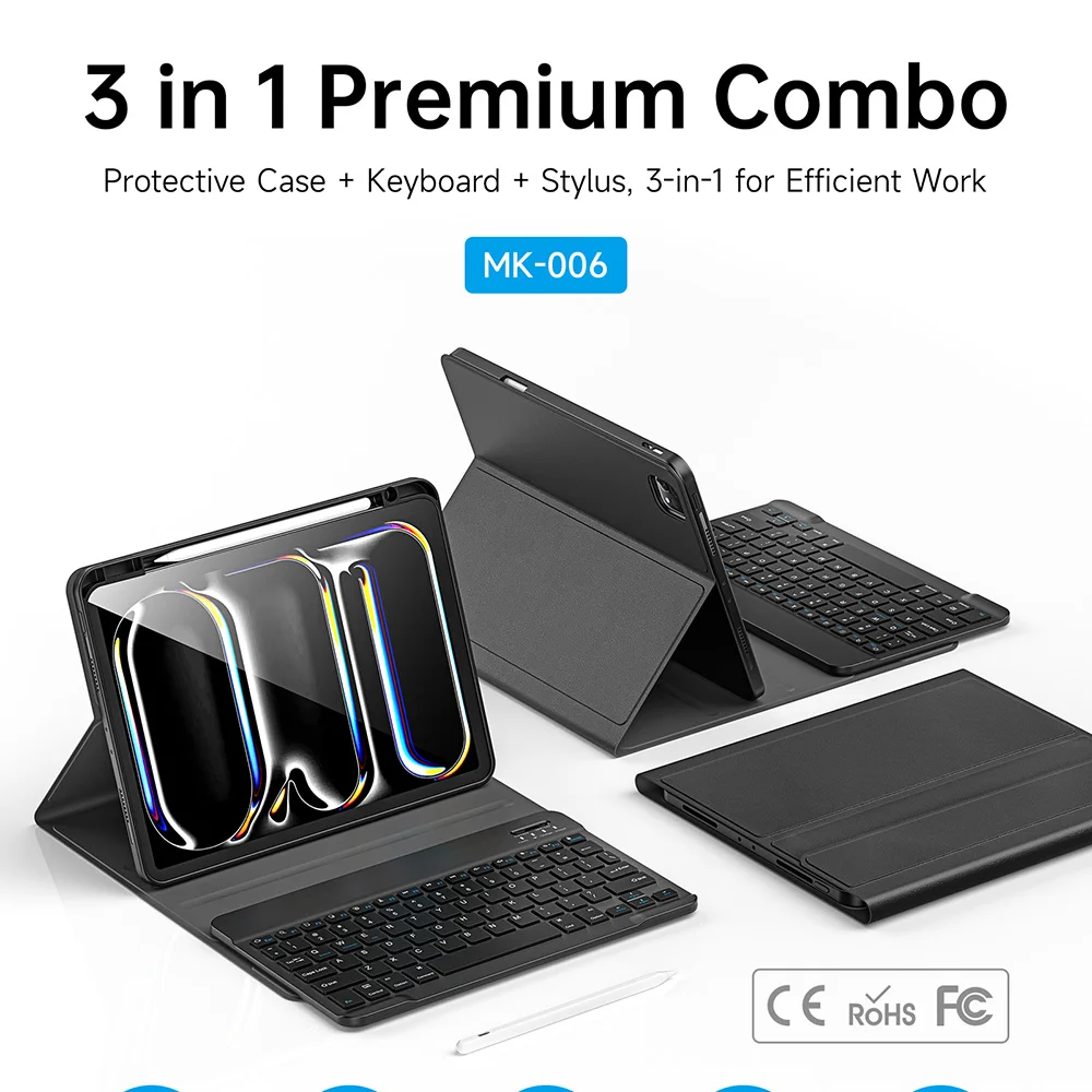 WiWU 3 in 1 Premium Combo Protect Case+Pencil+Keyboard for iPad 11th 10th Skin-friendly PU Shell for iPad Air 13 11 Pro 11 13
WiWU 3 in 1 Premium Combo Protect Case+Pencil+Keyboard for iPad 11th 10th Skin-friendly PU Shell for iPad Air 13 11 Pro 11 13
