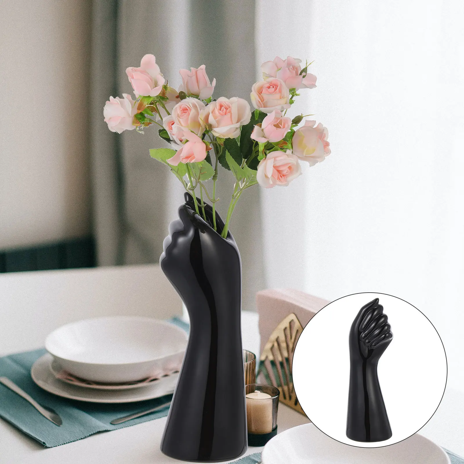 Arm Body Shaped Ceramic Vase Human Body Decorative Art Piece for Desktop Bookshelf Coffee Table Office Decoration
Arm Body Shaped Ceramic Vase Human Body Decorative Art Piece for Desktop Bookshelf Coffee Table Office Decoration