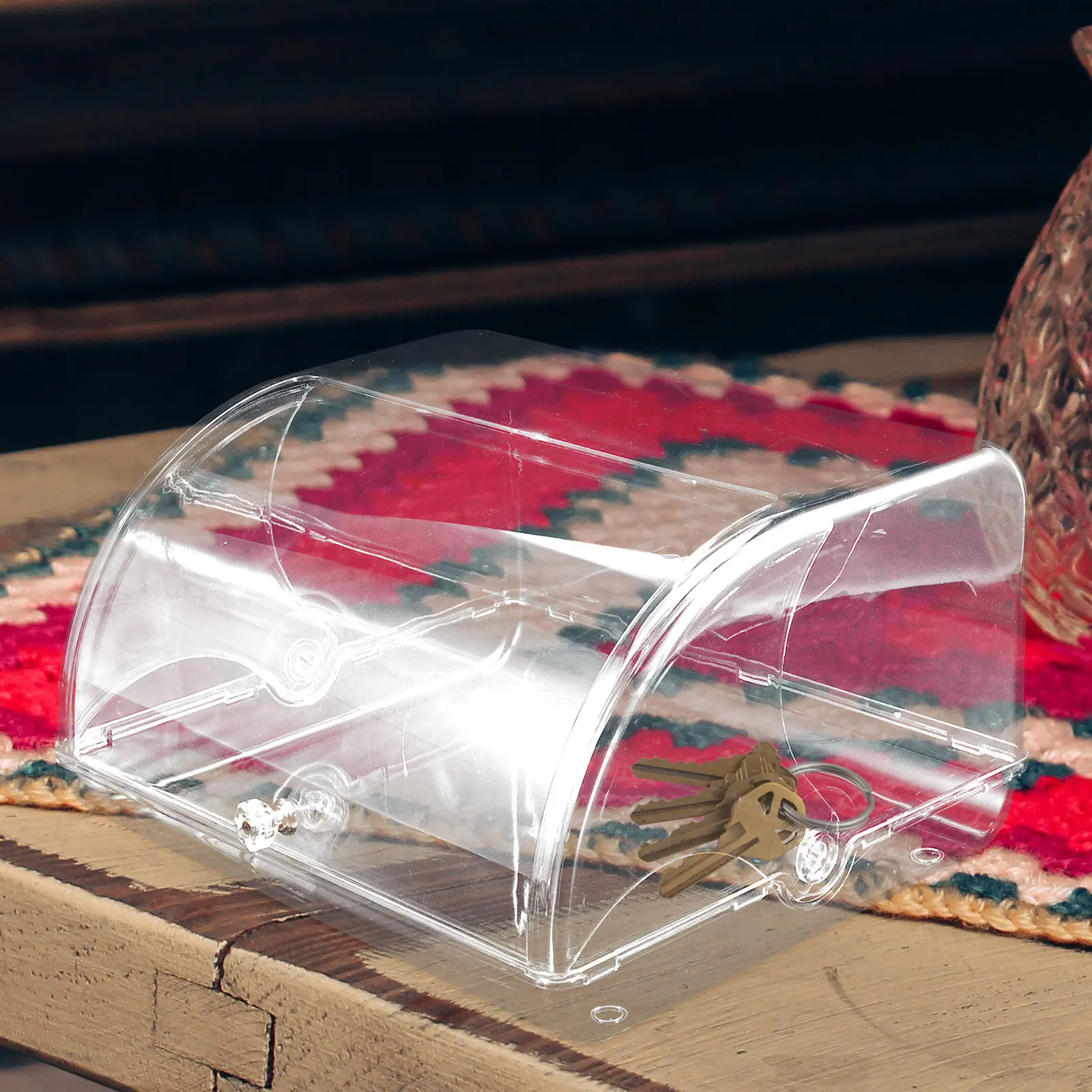 Transparent Flip Lid Key Storage Box Pet Material Desktop Organizer Jewelry Holder Decorative Storage for Keys Sundries and
Transparent Flip Lid Key Storage Box Pet Material Desktop Organizer Jewelry Holder Decorative Storage for Keys Sundries and
