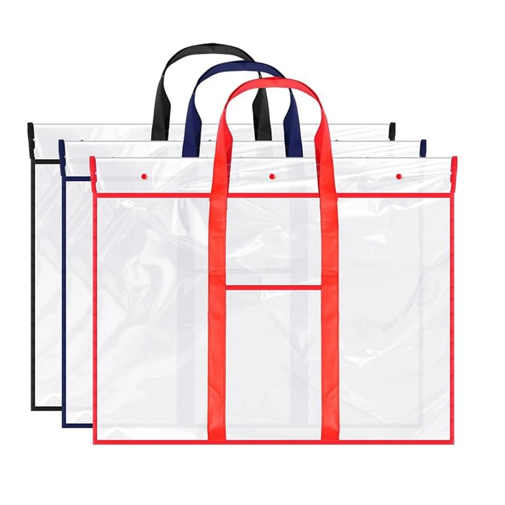 ADP-3 Pack Large Poster Storage Bag Bulletin Board Holder Art PVC Folder with Pocket Transparent Art Portfolio Organizer
ADP-3 Pack Large Poster Storage Bag Bulletin Board Holder Art PVC Folder with Pocket Transparent Art Portfolio Organizer