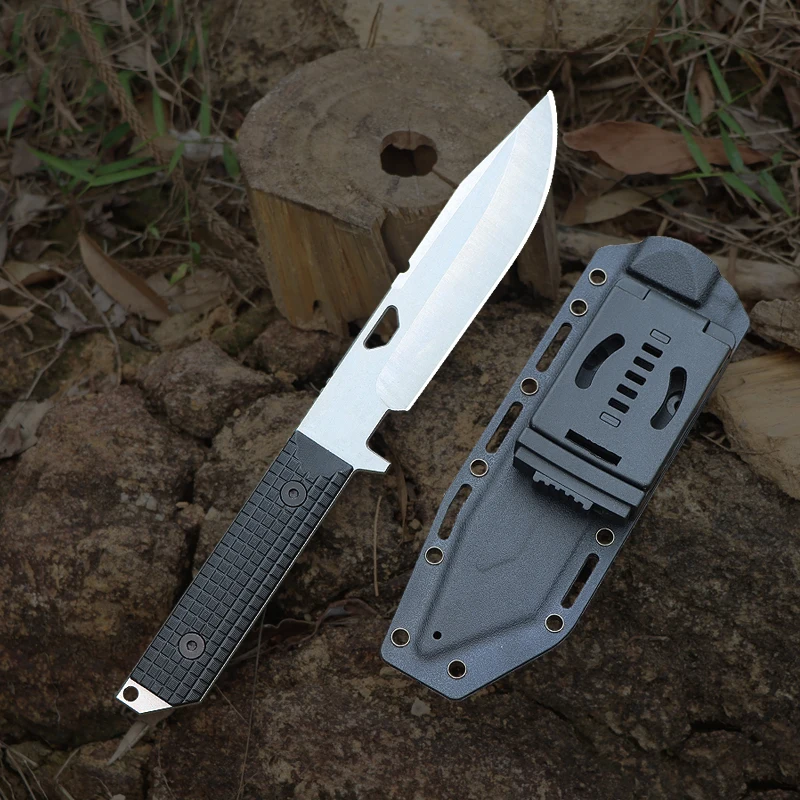 High-quality fixed-blade knife with 3CR13 blade and fiberglass handle, suitable for outdoor camping and hiking, multifunctional
High-quality fixed-blade knife with 3CR13 blade and fiberglass handle, suitable for outdoor camping and hiking, multifunctional