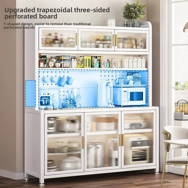 Modern Metal Kitchen Storage Rack with Enclosed Doors Tool-Free Assembly Versatile Side Cabinet for Dining Room Home
Modern Metal Kitchen Storage Rack with Enclosed Doors Tool-Free Assembly Versatile Side Cabinet for Dining Room Home