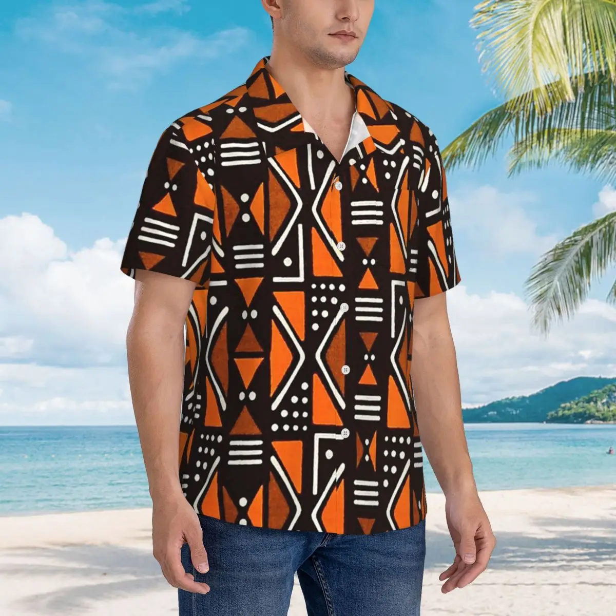 African Bogolan Africa Ethnic Tribal Art Hawaiian Shirts Funny Men Short Sleeve Shirt for Summer Beach Men's Lapel Tops
African Bogolan Africa Ethnic Tribal Art Hawaiian Shirts Funny Men Short Sleeve Shirt for Summer Beach Men's Lapel Tops