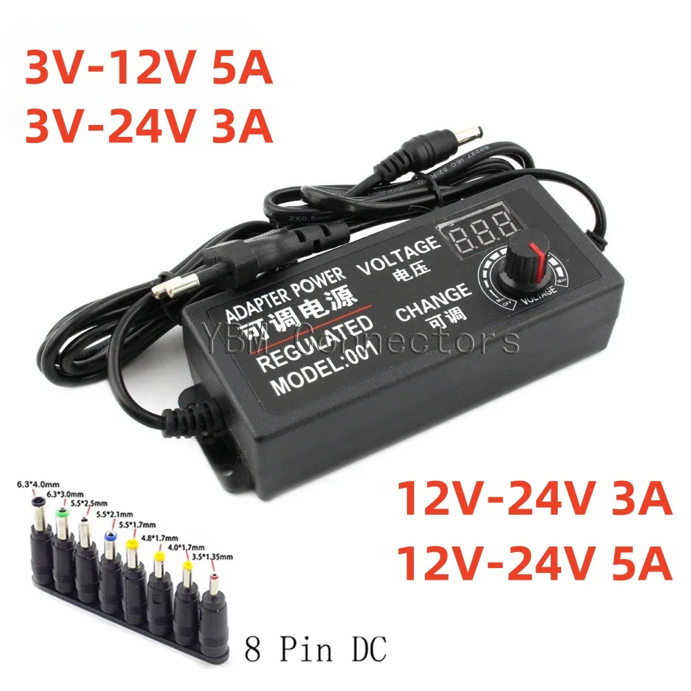 Adjustable AC 100-240V to DC 3V-12V 3V-24V 12V-24V Universal adapter transformer power supply adaptor 3 12 24 v For LED strip
Adjustable AC 100-240V to DC 3V-12V 3V-24V 12V-24V Universal adapter transformer power supply adaptor 3 12 24 v For LED strip