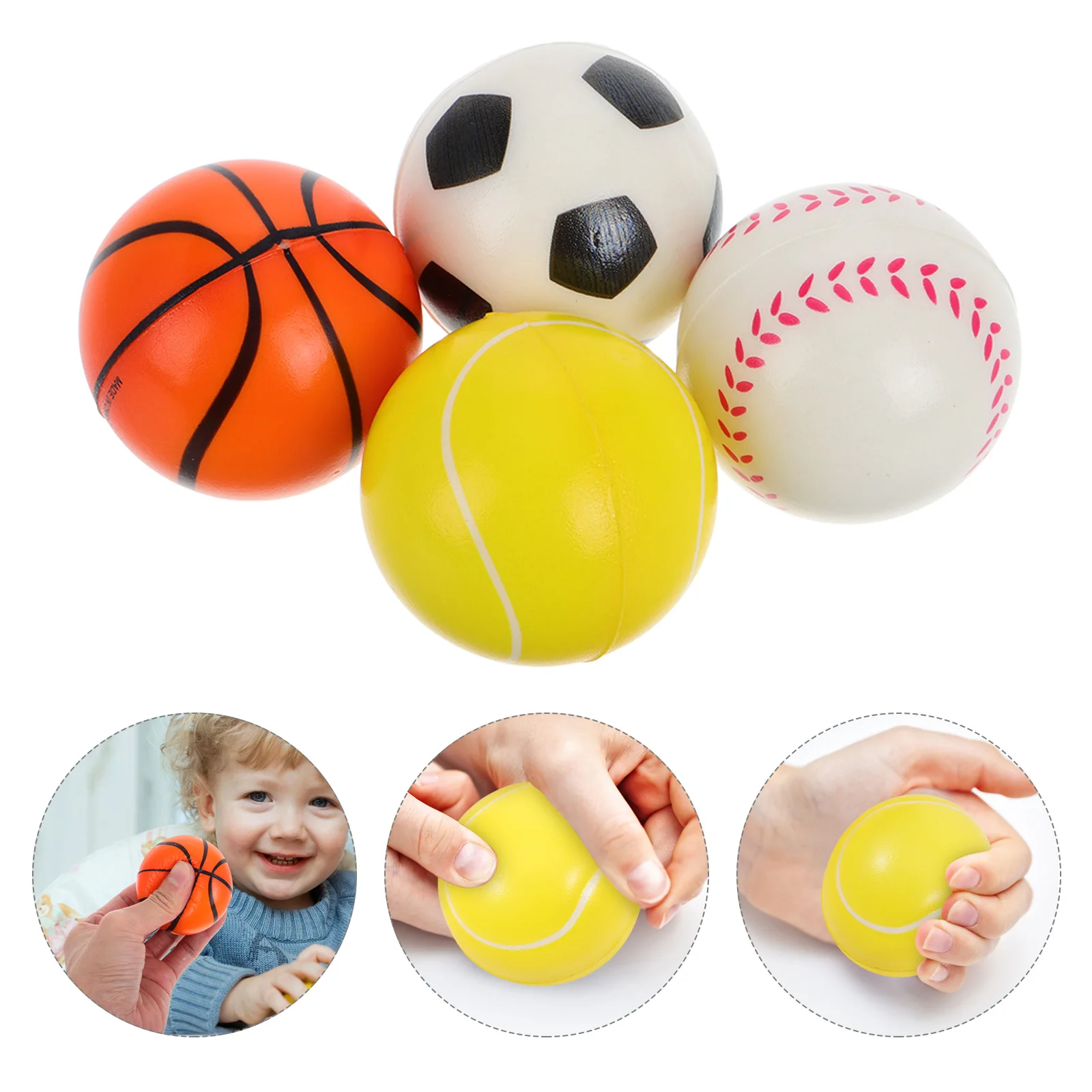 12pcs Bouncy Balls Soft PU Foam Mini Sports Balls Compact Portable Fun Party Favors Basketball Soccer Tennis
12pcs Bouncy Balls Soft PU Foam Mini Sports Balls Compact Portable Fun Party Favors Basketball Soccer Tennis