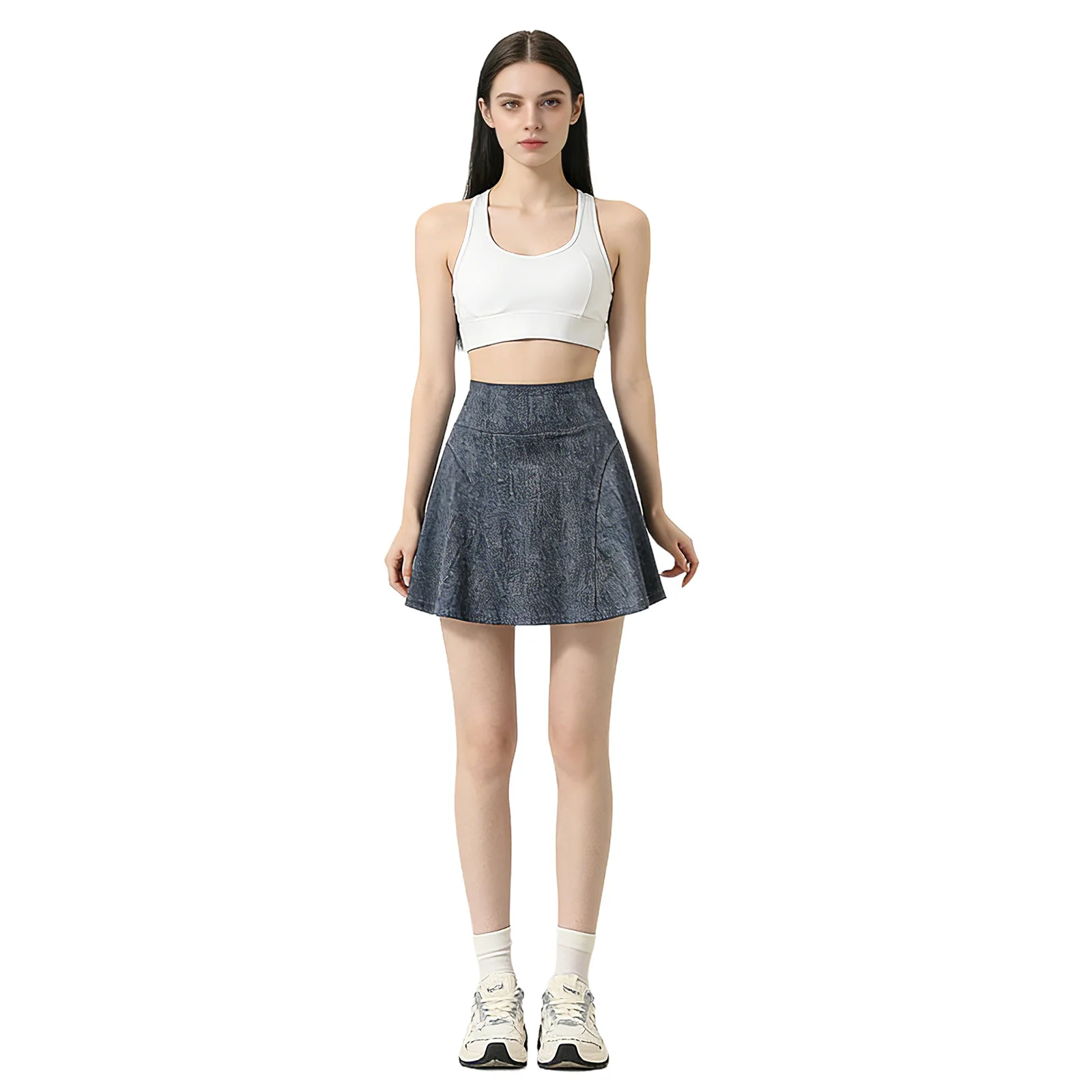 Women Workout Fitness Yoga Skirts High Waist Denim Solid Color Skirt with Built-in Shorts for Tennis Badminton Sports Exercise
Women Workout Fitness Yoga Skirts High Waist Denim Solid Color Skirt with Built-in Shorts for Tennis Badminton Sports Exercise