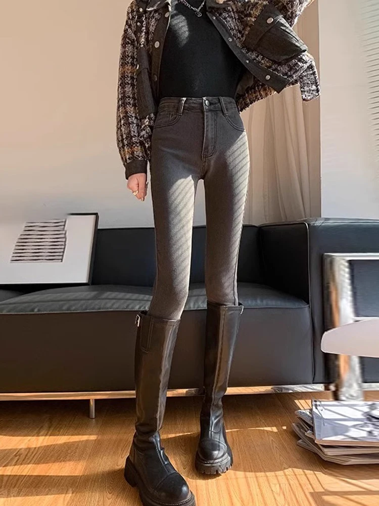 Grey High Waist Slim Fit Jeans Women's Autumn Winter New Style Nine Points Elastic Stretchy Pencil Pants Casual Style
Grey High Waist Slim Fit Jeans Women's Autumn Winter New Style Nine Points Elastic Stretchy Pencil Pants Casual Style