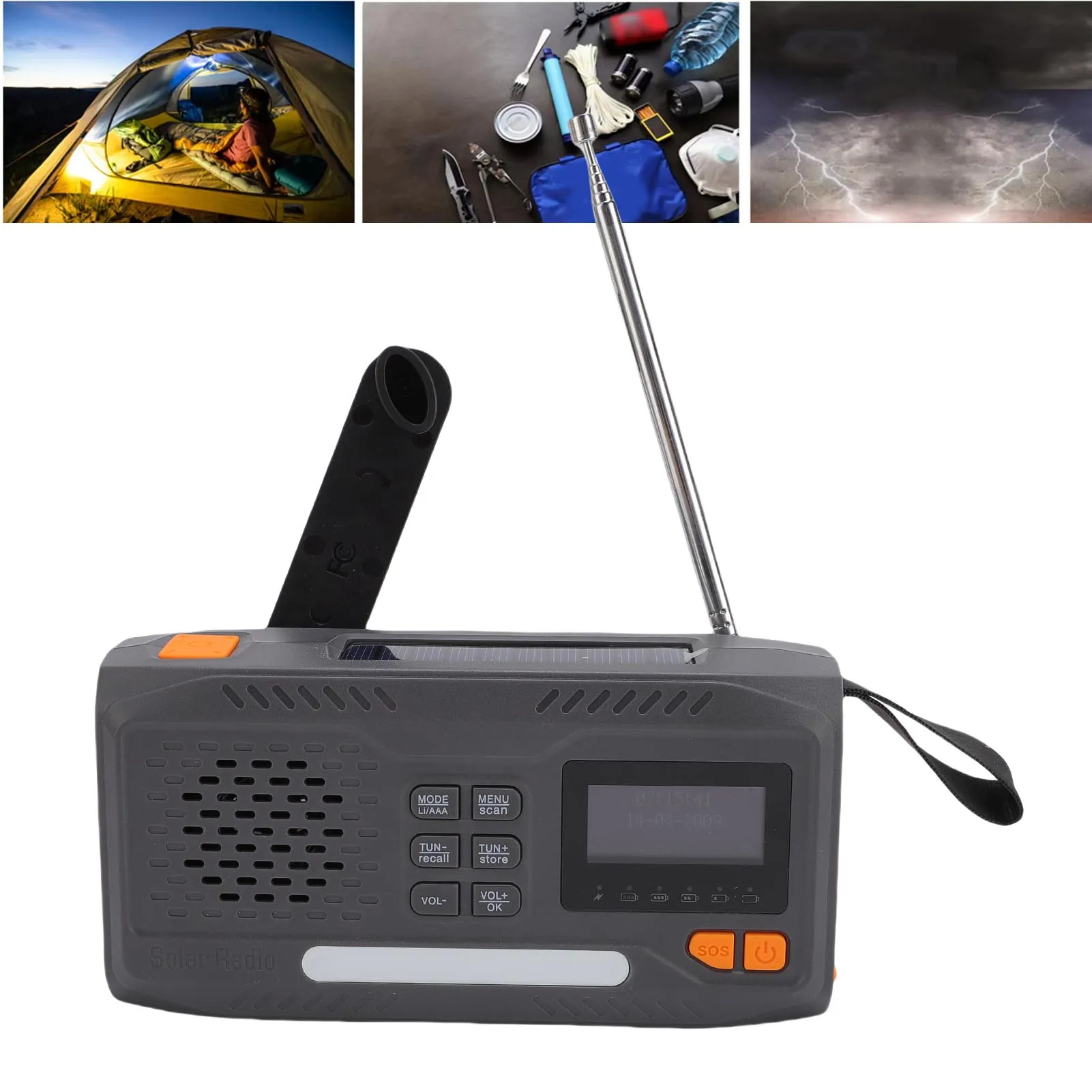 Emergency Radio DAB FM Radio 3 Modes LED Flashlight LCD Screen Warm White Night Lamp 7400mWh 2000MAH Battery for Household Use
Emergency Radio DAB FM Radio 3 Modes LED Flashlight LCD Screen Warm White Night Lamp 7400mWh 2000MAH Battery for Household Use