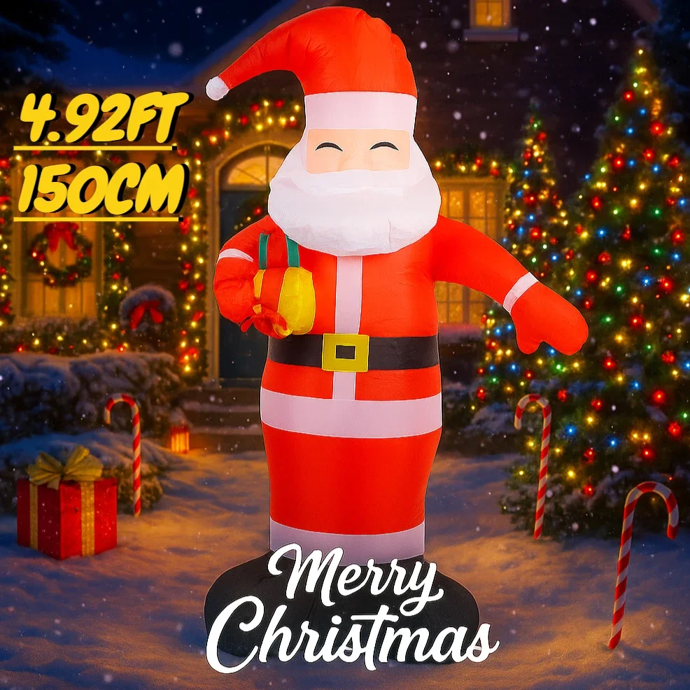 4,92 фута надувная игрушка Санта-Клауса со светодиодной подсветкой, украшение для рождественской вечеринки, рождественские товары для дома, украшения для двора, лужайки, праздничный подарок
4,92 фута надувная игрушка Санта-Клауса со светодиодной подсветкой, украшение для рождественской вечеринки, рождественские товары для дома, украшения для двора, лужайки, праздничный подарок