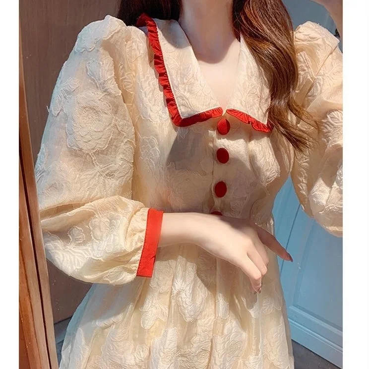 Hepburn Dress Retro Long Sleeve Dress Women Clothing Party Dresses Vestido Dress
Hepburn Dress Retro Long Sleeve Dress Women Clothing Party Dresses Vestido Dress