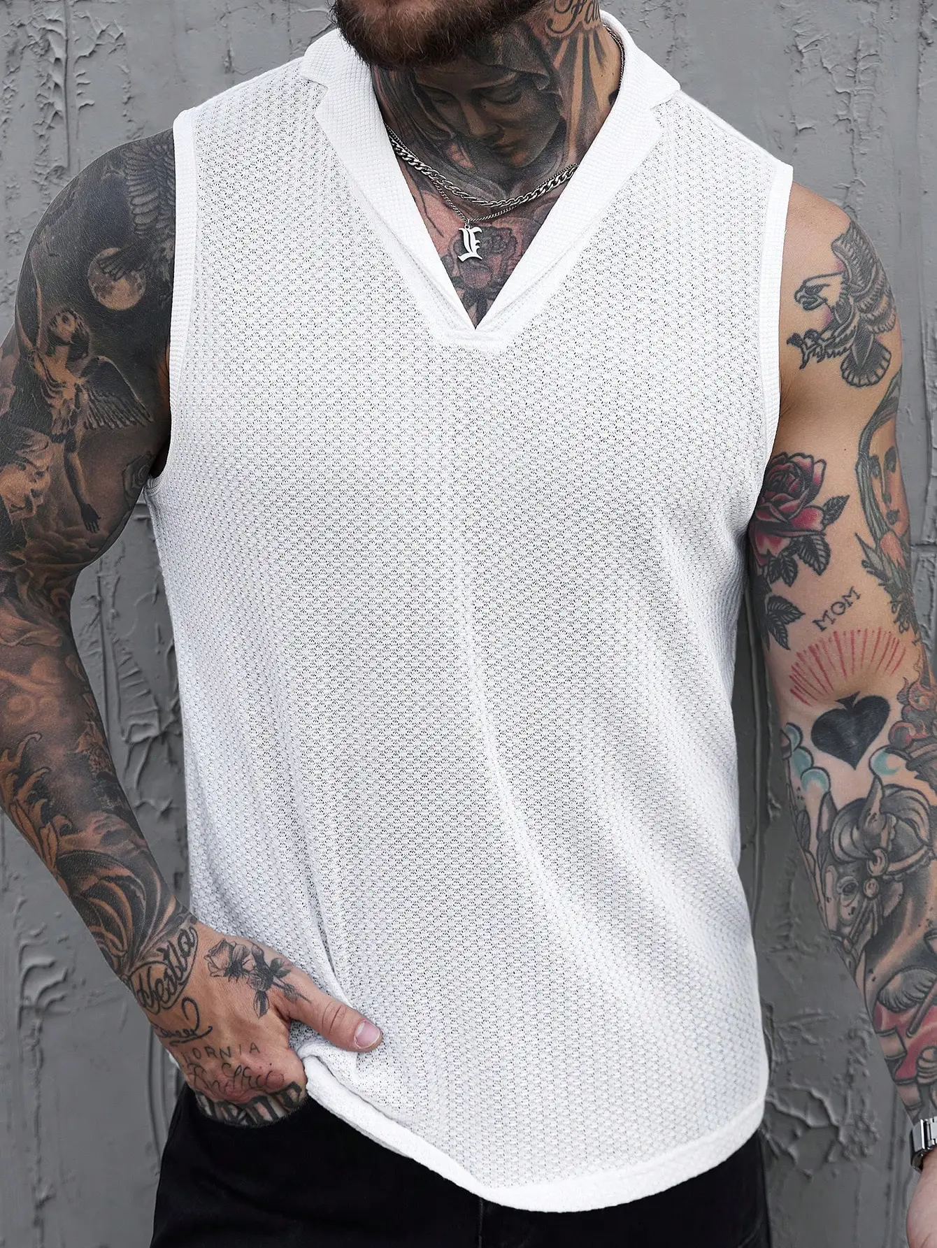 Mens Mesh Tank Top Hollow Out Casual Daily Wear Sleeveless Top
Mens Mesh Tank Top Hollow Out Casual Daily Wear Sleeveless Top
