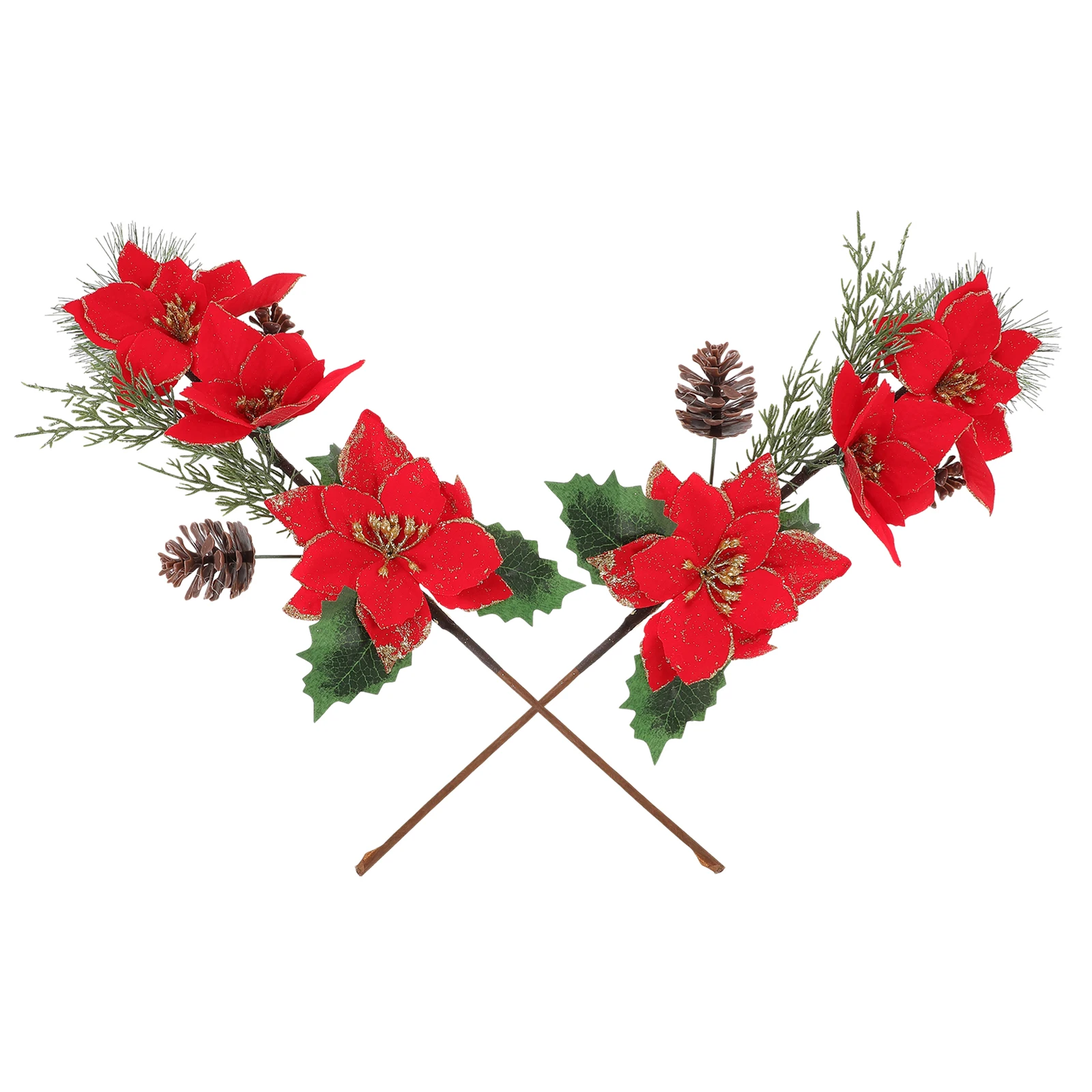 2pcs Christmas Poinsettia Stems Realistic Xmas Flower Decoration Festive Home Party Ornament Plastic Lint Material Lifelike
2pcs Christmas Poinsettia Stems Realistic Xmas Flower Decoration Festive Home Party Ornament Plastic Lint Material Lifelike