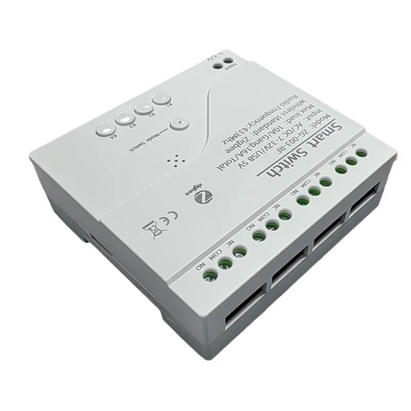 Y45A-Tuya Zigbee Wi-Fi 4-канальный интеллектуальный переключатель с датчиком температуры и влажности, пассивный сухой контактный переключатель для Alexa Alice
Y45A-Tuya Zigbee Wi-Fi 4-канальный интеллектуальный переключатель с датчиком температуры и влажности, пассивный сухой контактный переключатель для Alexa Alice