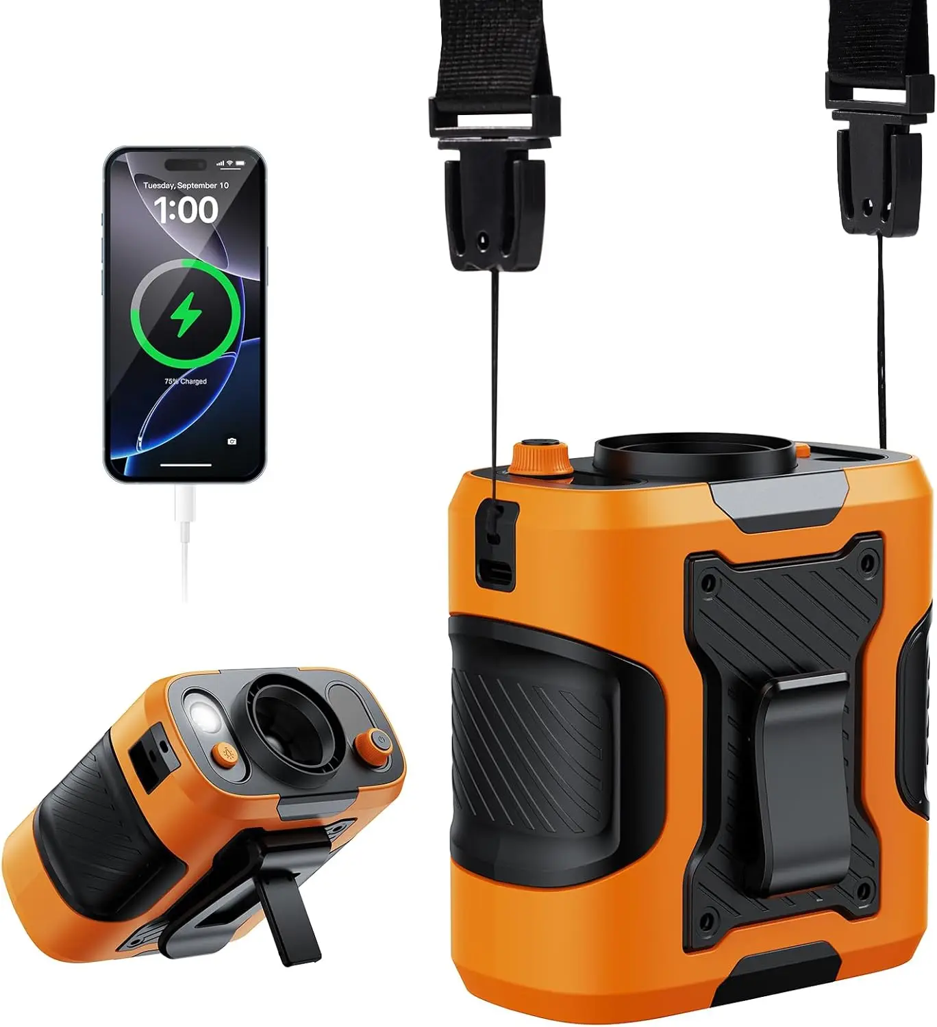 5-in-1 Portable Waist Fan, 100 Speeds 13500RPM, Hands-Free Neck Fan, 24H Cooling, Rechargeable Belt Fan for Camping, Orange
5-in-1 Portable Waist Fan, 100 Speeds 13500RPM, Hands-Free Neck Fan, 24H Cooling, Rechargeable Belt Fan for Camping, Orange