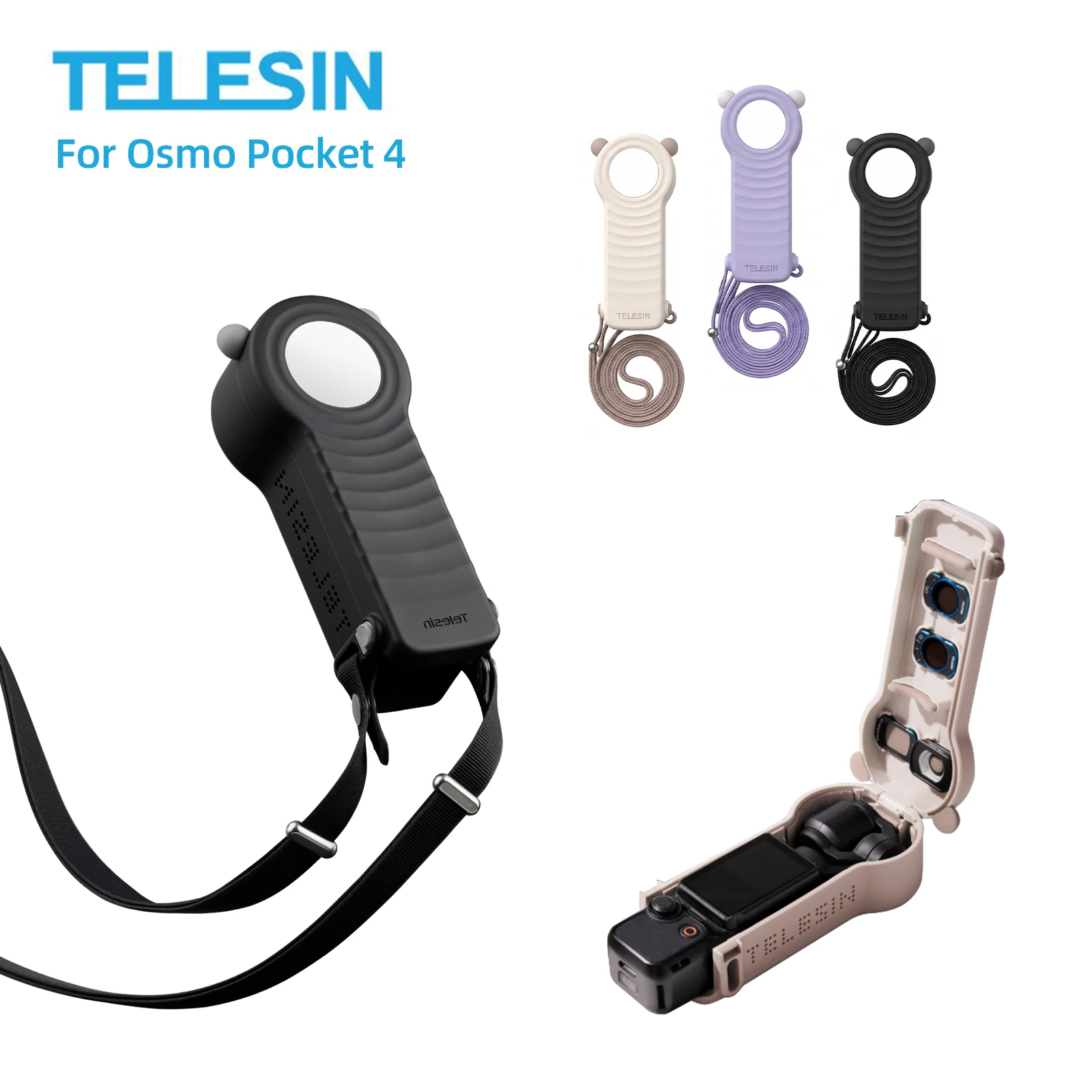 TELESIN Protective Shell Anti Dust Camera Lens Cover Compact Storage Bag Box Crossbody Bag With Lanyard For DJI Osmo Pocket 3/4
TELESIN Protective Shell Anti Dust Camera Lens Cover Compact Storage Bag Box Crossbody Bag With Lanyard For DJI Osmo Pocket 3/4
