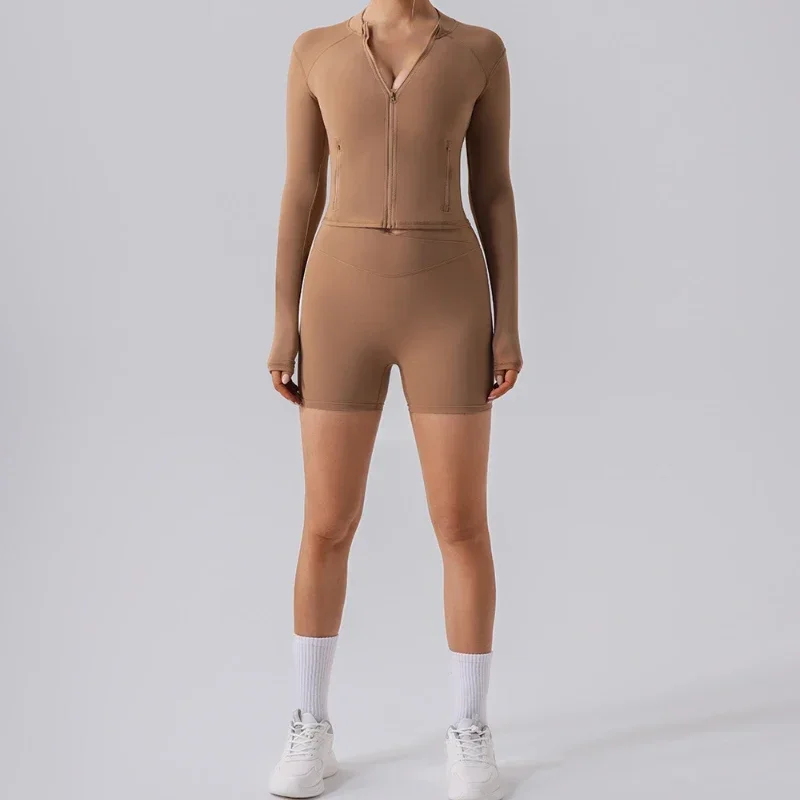 Autumn High Stretch Gym Sport Top Women's Long Sleeved Slim Zipper Cardigan Tight Running Yoga Jacket workout clothes for women
Autumn High Stretch Gym Sport Top Women's Long Sleeved Slim Zipper Cardigan Tight Running Yoga Jacket workout clothes for women