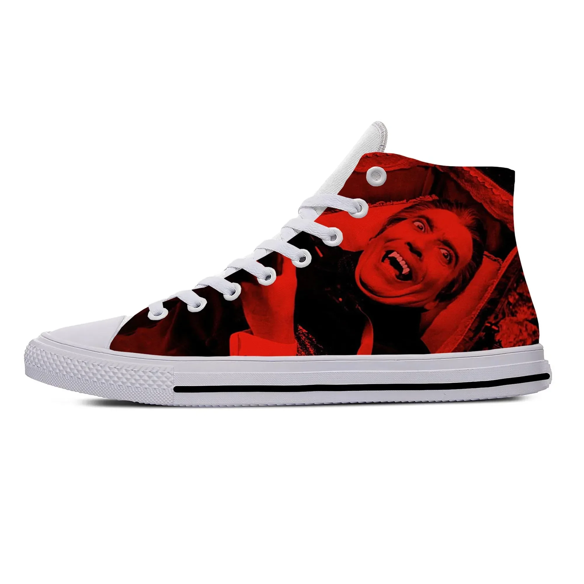 Hot Horror of Dracula Christopher Lee Vampire Scary High Top Lightweight Casual Shoes Breathable Men Women Summer Sneakers
Hot Horror of Dracula Christopher Lee Vampire Scary High Top Lightweight Casual Shoes Breathable Men Women Summer Sneakers
