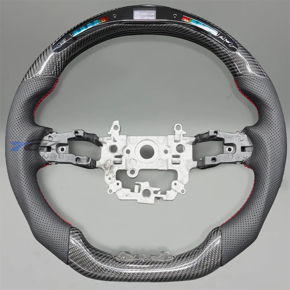 For Honda Civic 2022 2023 2024 2025 LED Steering Wheel Custom Carbon Fiber Black Perforated Leather Red Stitch
For Honda Civic 2022 2023 2024 2025 LED Steering Wheel Custom Carbon Fiber Black Perforated Leather Red Stitch
