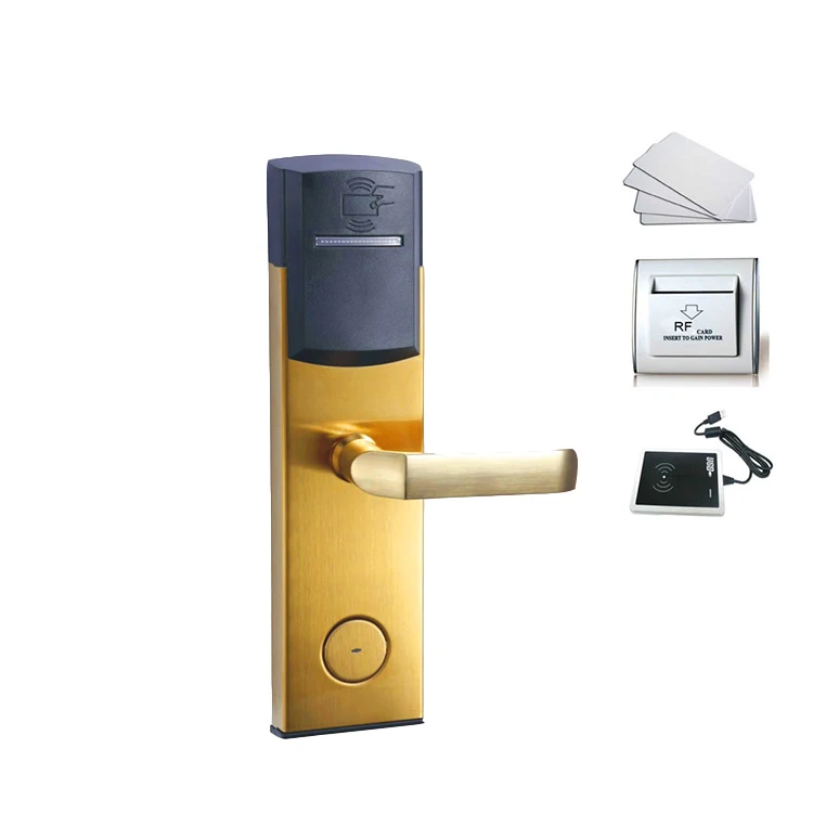 Electronic RFID Key Smart Card Lock Wooden Door Hotel Door Lock with Management Software
Electronic RFID Key Smart Card Lock Wooden Door Hotel Door Lock with Management Software