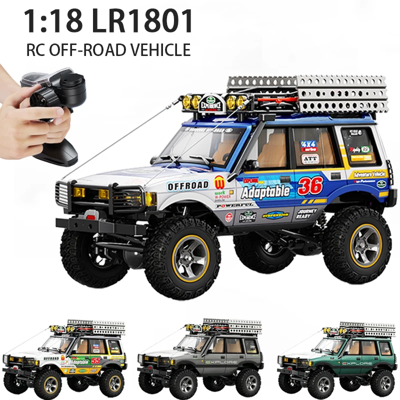 LR1801 Professional RC Car 1/18 Full Scale Off-Road Crawler 8KM/H 2.4G 4WD Remote Control Toy Car Model Outdoor Adult Gift
LR1801 Professional RC Car 1/18 Full Scale Off-Road Crawler 8KM/H 2.4G 4WD Remote Control Toy Car Model Outdoor Adult Gift