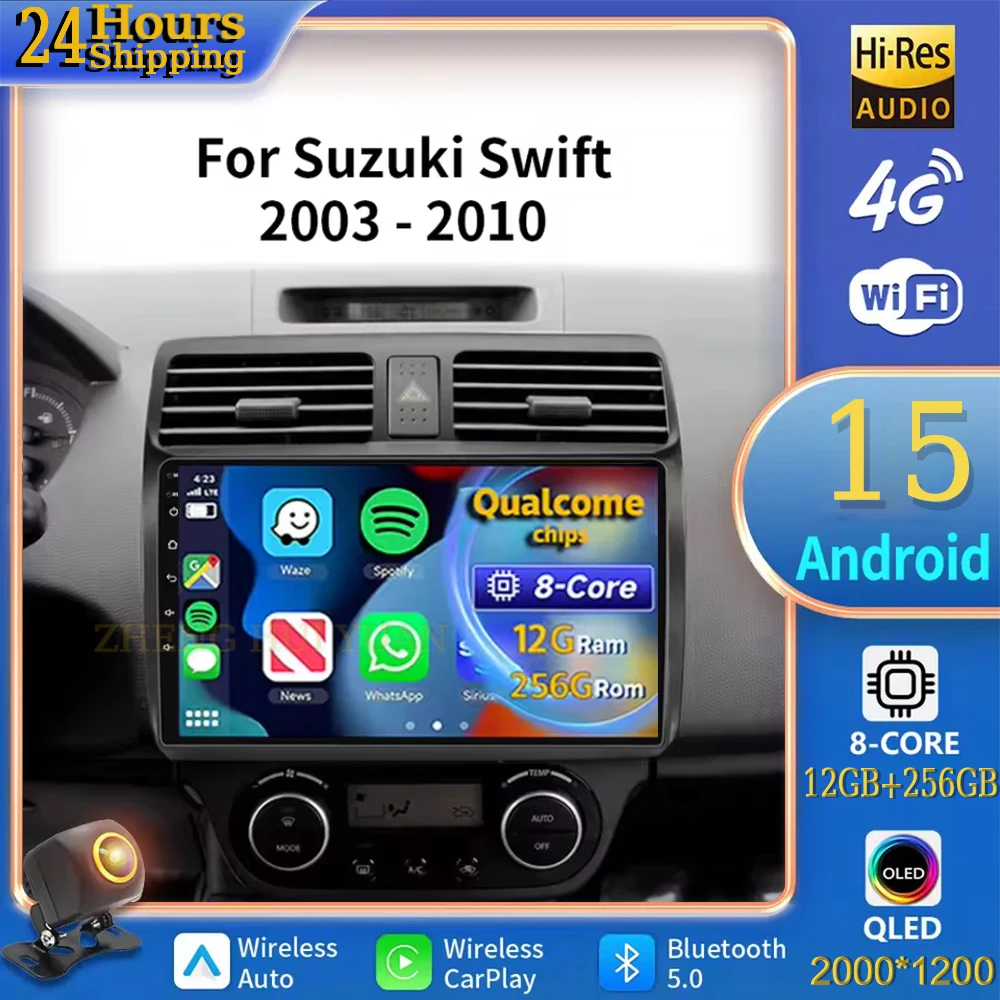 Для Suzuki Swift 2003-2010 Android 15, автомобильный радиоприемник, мультимедийный плеер, Android Auto Carplay, головное устройство, навигация, GPS, WIFI, RDS 4G
Для Suzuki Swift 2003-2010 Android 15, автомобильный радиоприемник, мультимедийный плеер, Android Auto Carplay, головное устройство, навигация, GPS, WIFI, RDS 4G