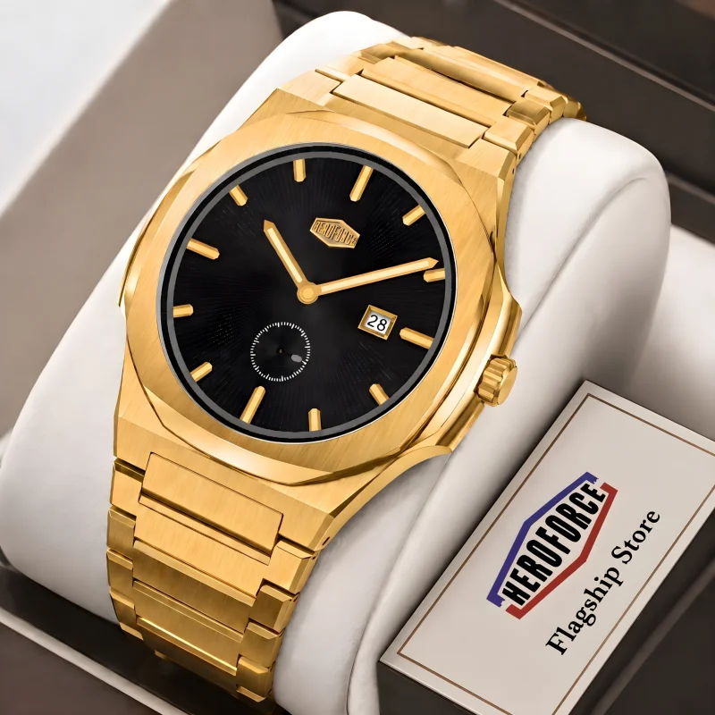 HEROFORCE New Luxury Quartz Watch Men 3ATM Waterproof Hardened Mineral Glass Men Watch Counter Casual Business Sports Wristwatch
HEROFORCE New Luxury Quartz Watch Men 3ATM Waterproof Hardened Mineral Glass Men Watch Counter Casual Business Sports Wristwatch
