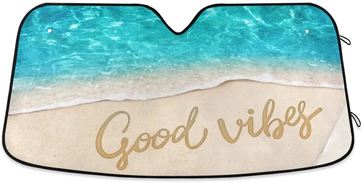 Солнцезащитный козырек на лобовое стекло автомобиля Good Vibes, пляжный автомобильный солнцезащитный козырек для УФ-лучей и защиты от солнца, летняя пальма, морские блоки
Солнцезащитный козырек на лобовое стекло автомобиля Good Vibes, пляжный автомобильный солнцезащитный козырек для УФ-лучей и защиты от солнца, летняя пальма, морские блоки
