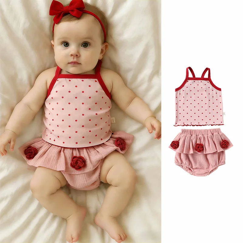 0-3T Newborn Kid Baby Girl Clothes Set Dot Sleeveless Top Tank Flower Shorts Set Cotton Two Piece Set Summer Outfit
0-3T Newborn Kid Baby Girl Clothes Set Dot Sleeveless Top Tank Flower Shorts Set Cotton Two Piece Set Summer Outfit