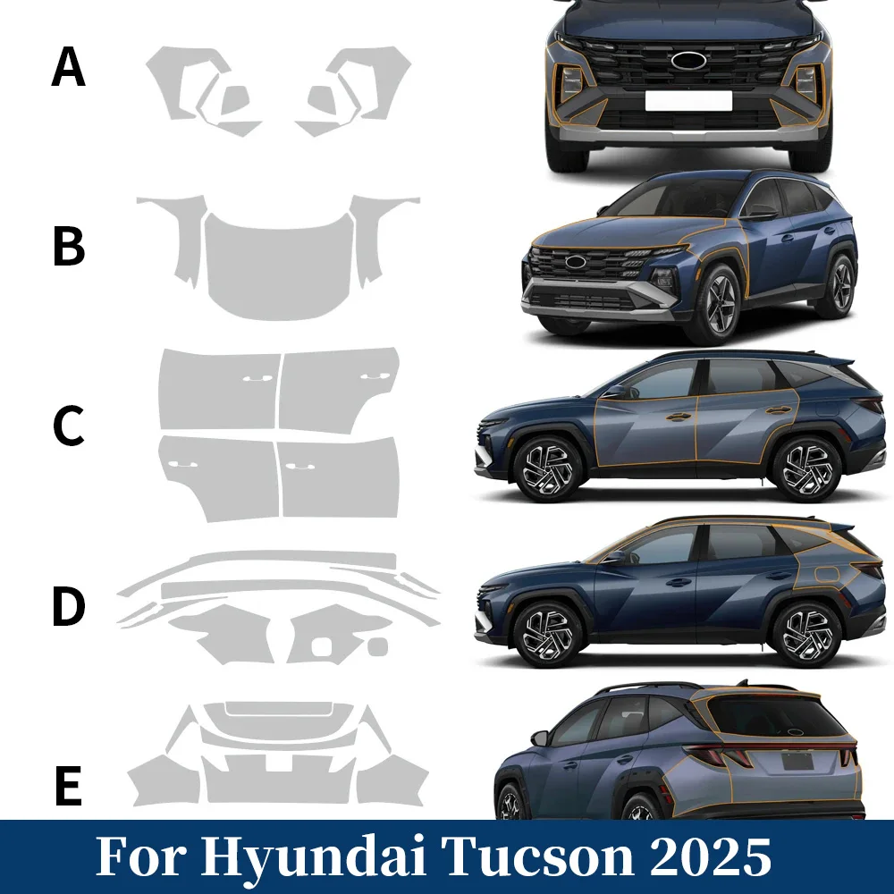 For Hyundai Tucson N Line 2025 TPU Paint Protection Film Car Body Pre-cut PPF Anti-Scratch Clear Bra Resistant Invisible Cover 
For Hyundai Tucson N Line 2025 TPU Paint Protection Film Car Body Pre-cut PPF Anti-Scratch Clear Bra Resistant Invisible Cover