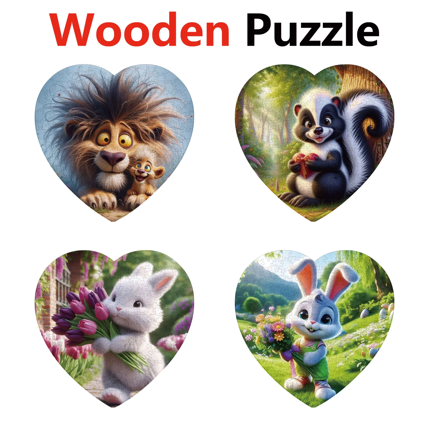 Cross Border Hot Selling Lion White Rabbitl Wooden Puzzle 3-Year-Old+High Difficulty Toys Birthday Holiday Gifts
Cross Border Hot Selling Lion White Rabbitl Wooden Puzzle 3-Year-Old+High Difficulty Toys Birthday Holiday Gifts
