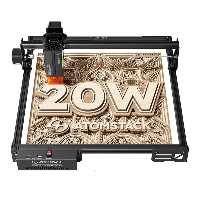 ATOMSTACK 20W Laser Engraver A20 PRO V2 CNC Cutter Engraving Machine for Personalised Gifts Business Cards DIY Crafts Metal
ATOMSTACK 20W Laser Engraver A20 PRO V2 CNC Cutter Engraving Machine for Personalised Gifts Business Cards DIY Crafts Metal