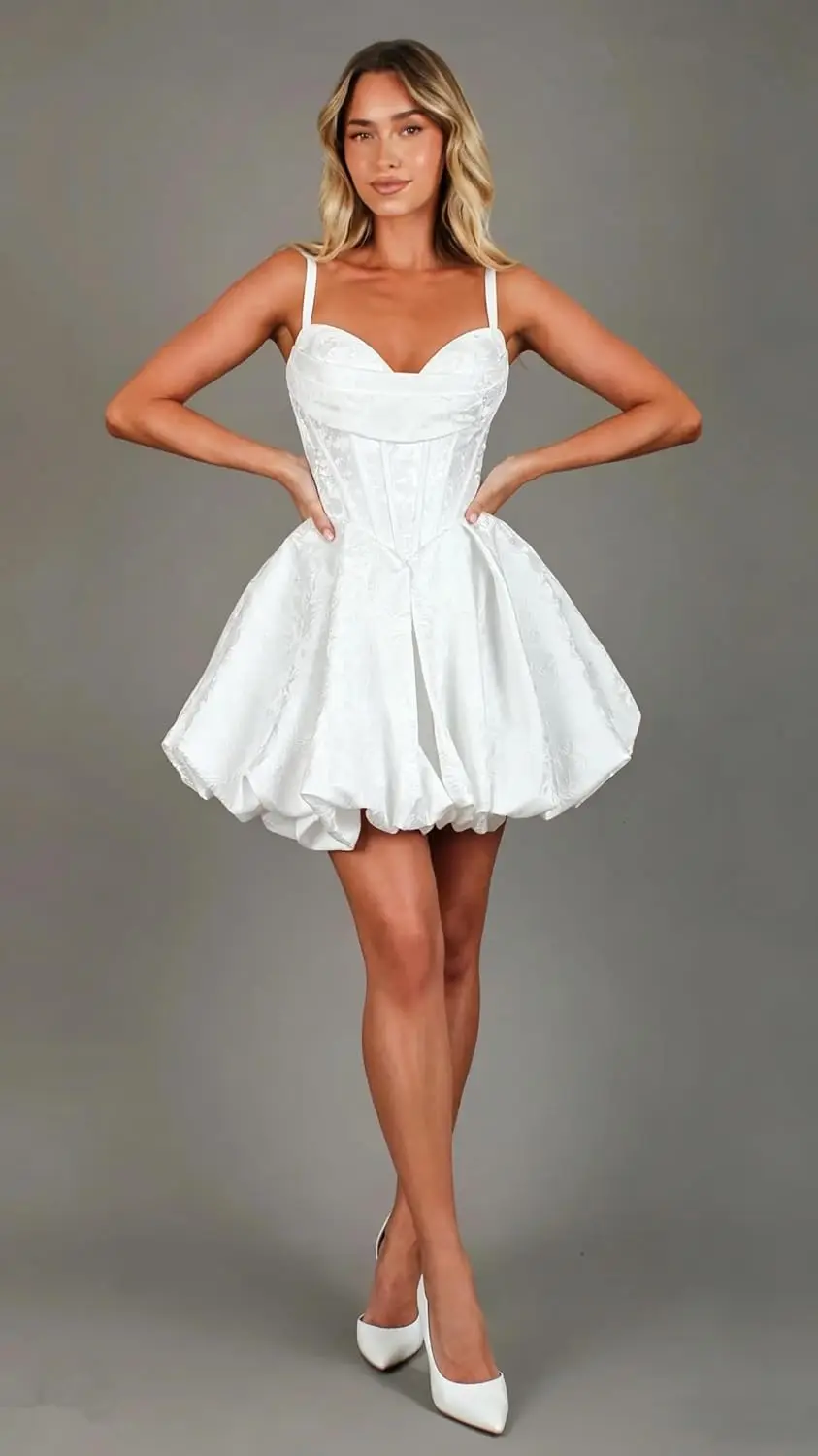 Jacquard Satin Homecoming Dresses for Teens 2026 Spaghetti Straps Corset Short Puffy Prom Cocktail Dresses Graduation Dress
Jacquard Satin Homecoming Dresses for Teens 2026 Spaghetti Straps Corset Short Puffy Prom Cocktail Dresses Graduation Dress