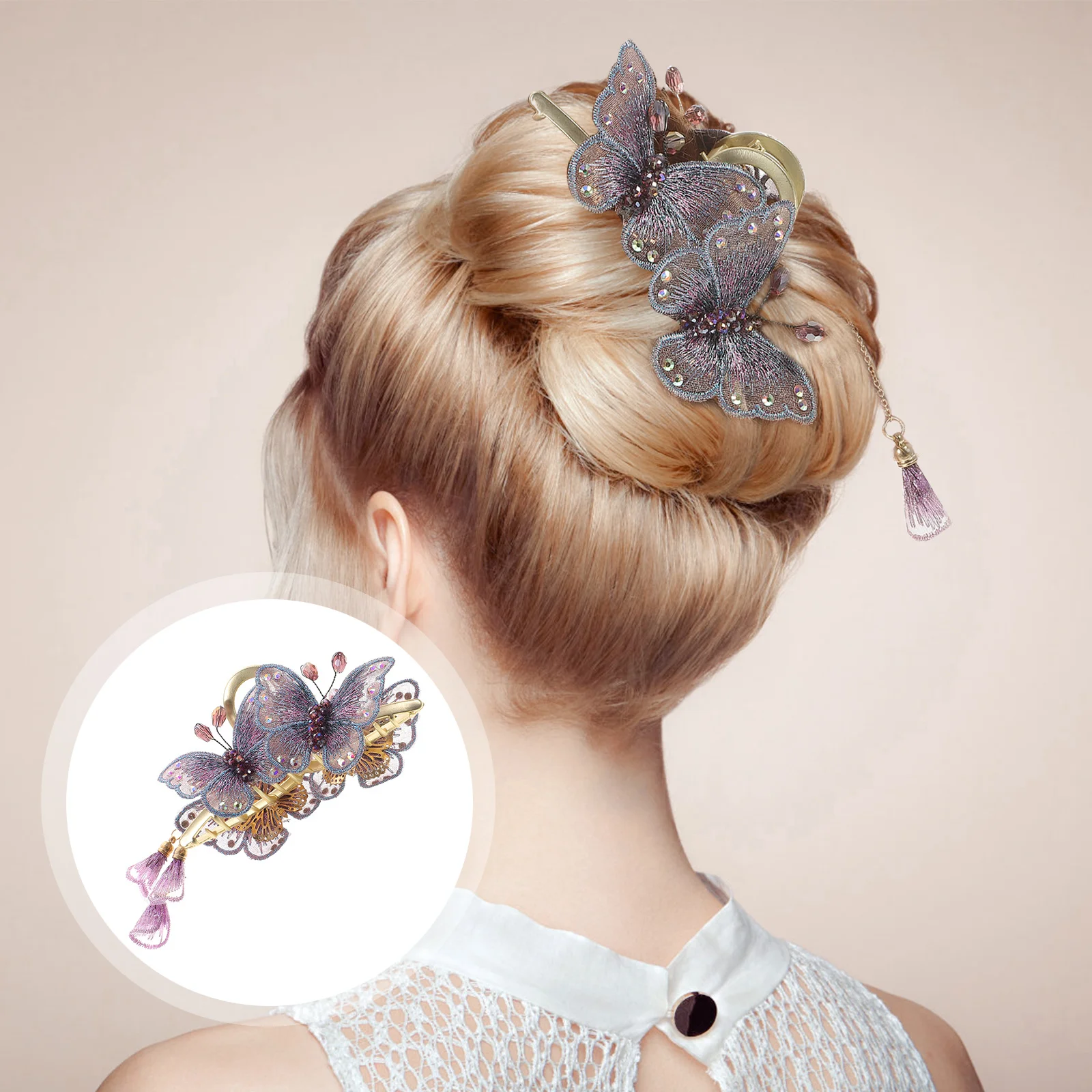 Butterfly Hair Clip Tassel Hairpin Women Vintage Metal Hair Accessory for Elegant Daily Wear Party Wedding Prom Decoration
Butterfly Hair Clip Tassel Hairpin Women Vintage Metal Hair Accessory for Elegant Daily Wear Party Wedding Prom Decoration