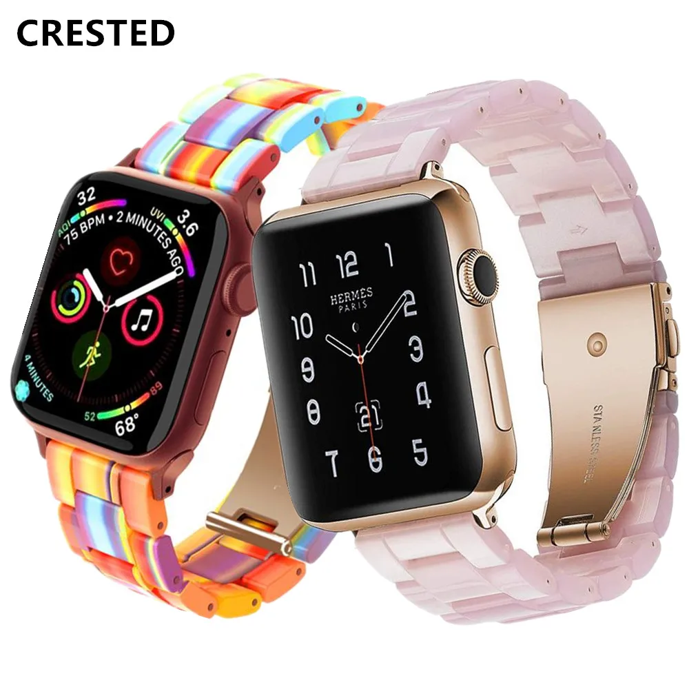Resin Strap For apple watch band 44 mm 40mm 41mm 45mm watchband Accessorei for iwatch bracelet for apple watch 5 4 3 se 6 7
Resin Strap For apple watch band 44 mm 40mm 41mm 45mm watchband Accessorei for iwatch bracelet for apple watch 5 4 3 se 6 7