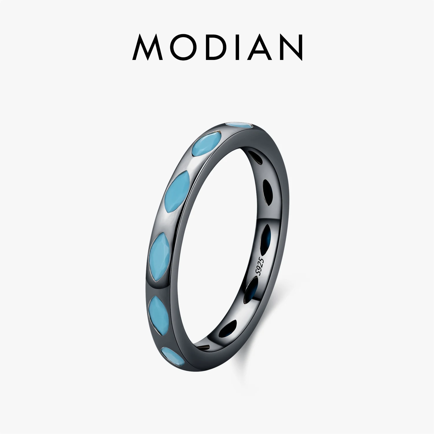 MODIAN 925 Sterling Silver Black Golden Rings Retro Geometric Turquoise Eternity Band Rings For Women Fine Jewelry
MODIAN 925 Sterling Silver Black Golden Rings Retro Geometric Turquoise Eternity Band Rings For Women Fine Jewelry