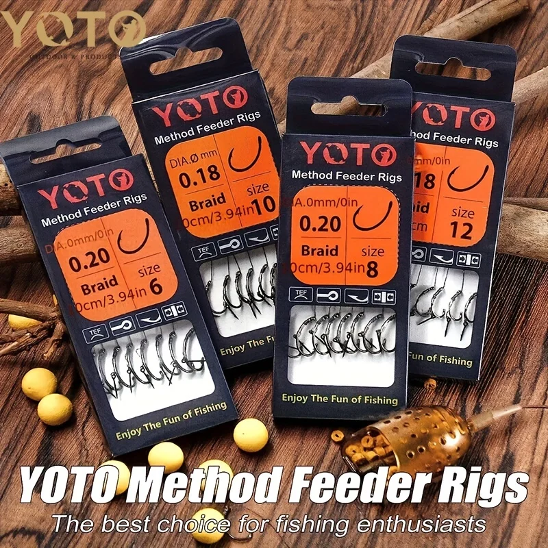 YOTO method type feeder fishing wool rope braided line method type lead pendant method type barbed hook method type fish hook
YOTO method type feeder fishing wool rope braided line method type lead pendant method type barbed hook method type fish hook