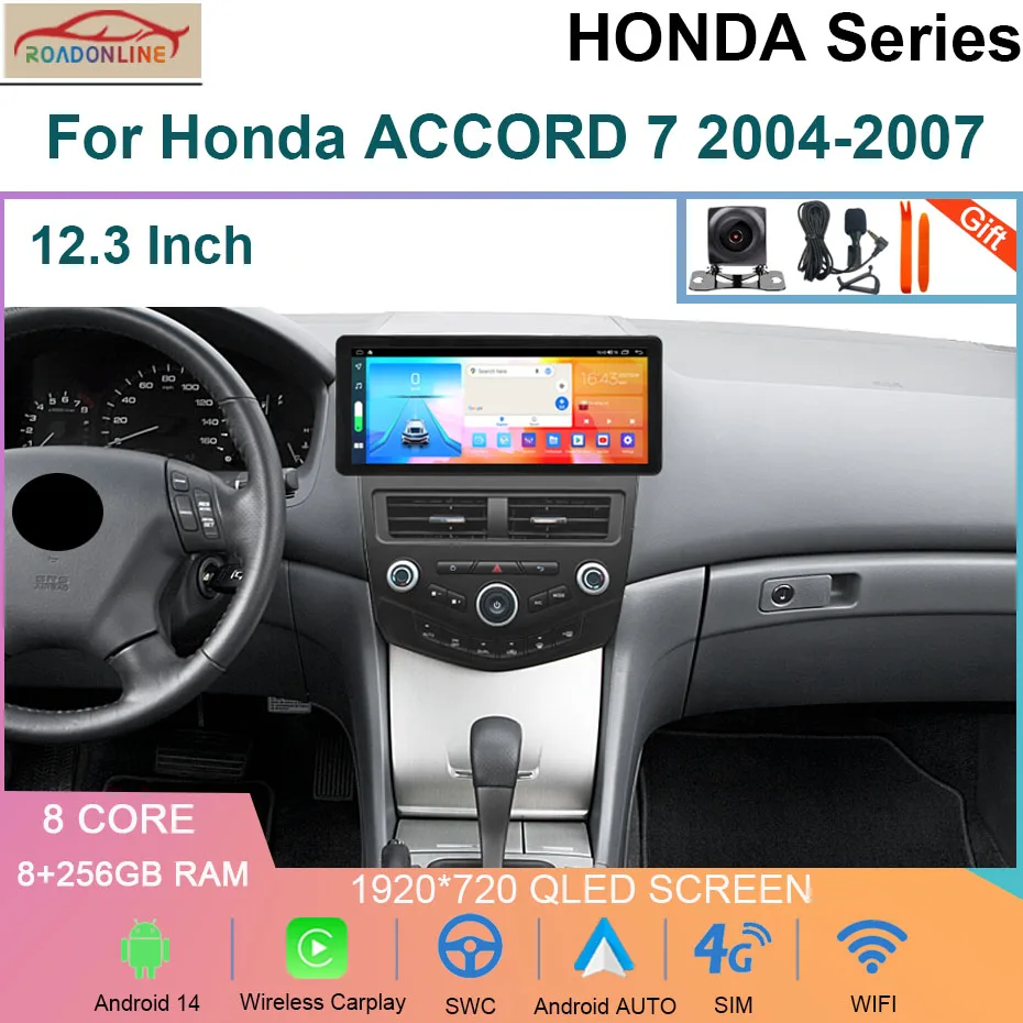 12.3" Android 14 Car Radio GPS Stereo Navi Multimedia Player For Honda ACCORD 7 2004-2007 Auto radio Carplay
12.3" Android 14 Car Radio GPS Stereo Navi Multimedia Player For Honda ACCORD 7 2004-2007 Auto radio Carplay