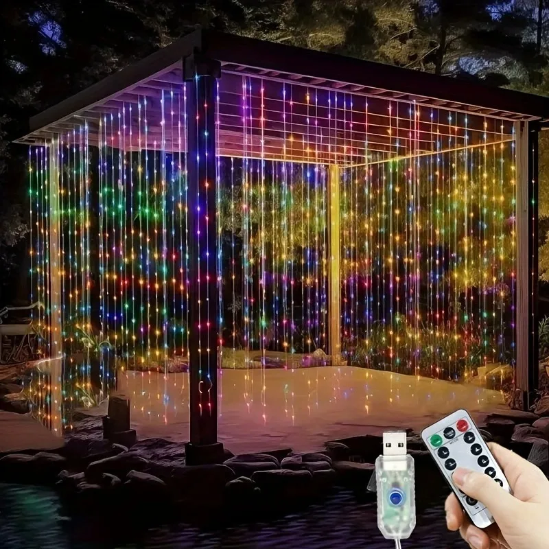 USB Curtain Lights, For Bedroom,With 8 Modes Remote,For Party Wall Decorations Christmas Indoor/Outdoor layout
USB Curtain Lights, For Bedroom,With 8 Modes Remote,For Party Wall Decorations Christmas Indoor/Outdoor layout
