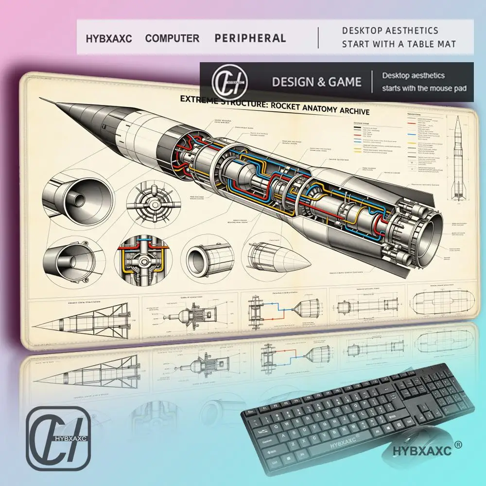 HYBXAXC Vintage Rocket Anatomy Blueprint Mouse Pad Retro Spacecraft Diagram Anti-Slip Desk Mat
HYBXAXC Vintage Rocket Anatomy Blueprint Mouse Pad Retro Spacecraft Diagram Anti-Slip Desk Mat