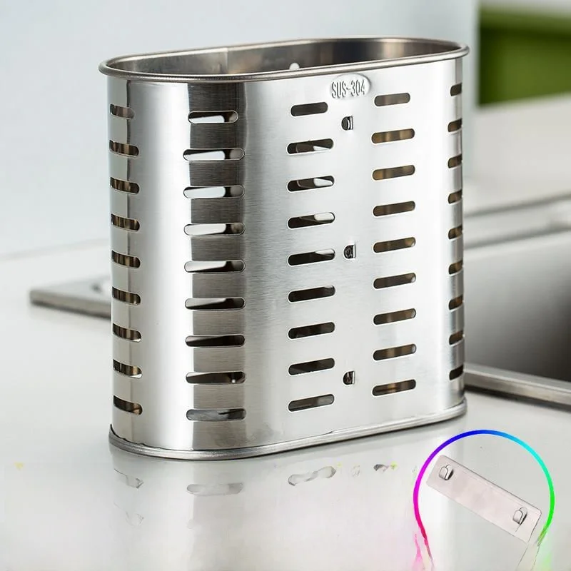 304 Stainless Steel Wall-Mounted Chopsticks Holder Home Use Dining Utensils Storage Box No-Punching Required Chopsticks Cage
304 Stainless Steel Wall-Mounted Chopsticks Holder Home Use Dining Utensils Storage Box No-Punching Required Chopsticks Cage